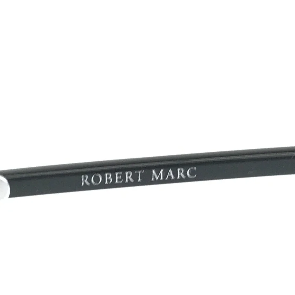 Robert Marc Eyeglasses Frames 112-10 Black Silver Cat Eye Rectangular 48-16-130